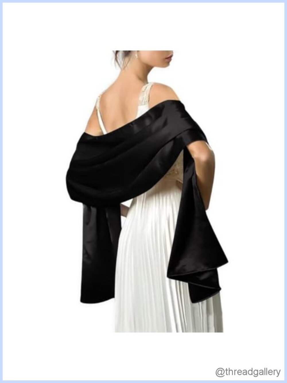 Silky Satin Shawl Wrap for Wedding Evening Formal